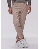 Beige Tapered 5-pocket Byxor