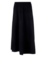 Dru svart kashmir kjol med a-linje.