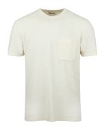 Off-white frotté T-shirt med bröstficka.