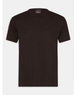 Brun Finstickad Slim T-shirt