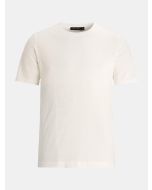 Vit Finstickad Slim T-shirt