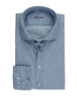 Regular Blå Denimskjorta