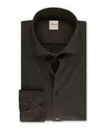 Slimline Grön Casual Jerseyskjorta