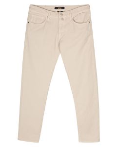 Beige Slim-fit Linnemix Byxor