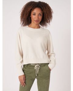 Cropped Cashmere Raglan Tröja