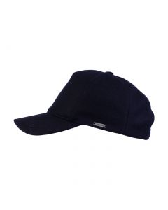 Navy Wool Baseball Cap