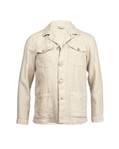 Beige Linne Overshirt