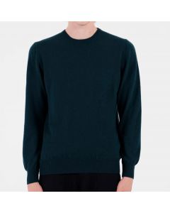 Mörkgrön Rundhals Cashmere Tröja