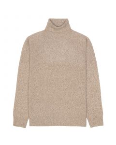 Beige Ull Kashmir Polotröja