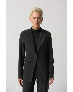 Svart Stickad Jersey Blazer