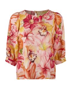 Carmen Mörkrosa Blommig Blus