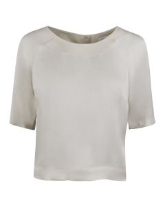Emily Beige Sidenblus