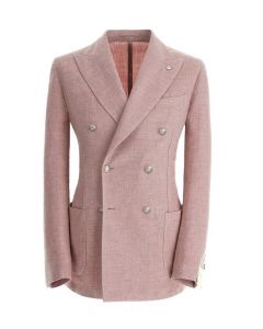 Rosa Dubbelknäppt Linnemix Blazer