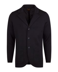 Marinblå Stickad Blazer