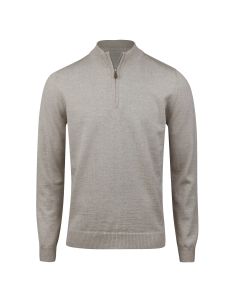Beige Merino Half Zip
