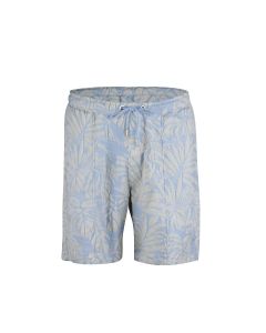 Ljusblå Blommiga Frotté Shorts
