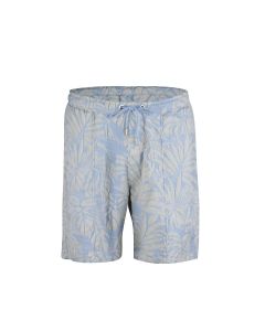 Ljusblå Blommiga Frotté Shorts