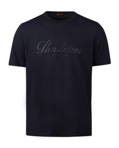 Marinblå Bomulls Logo T-Shirt