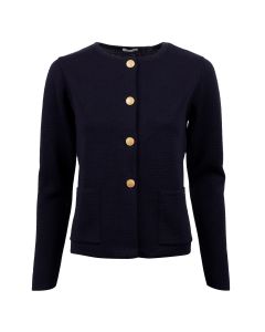 Stina Marinblå Merino Cardigan