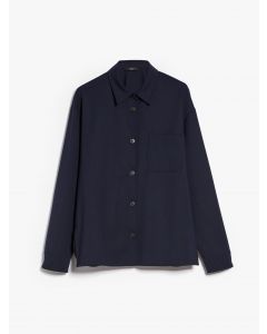Overshirt i stretchig ullmix.