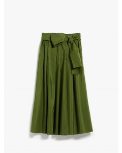 Grön Taffeta Hel Kjol