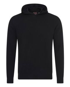 Svart Ull/Cashmere Hoodie