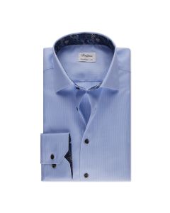 Ljusblå Hundtandsmönstrad Skjorta - XL Ärm