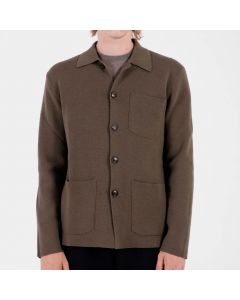 Olivgrön Virgin Wool Overshirt