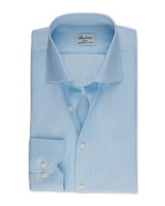 Ljusblå Smalrandig Skjorta, XL-Ärm