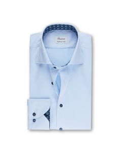 Blå Skjorta Blå Medaljongkontrast - Extra Lång Ärm