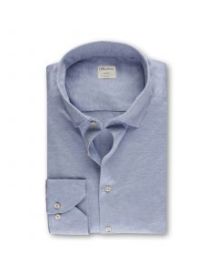 Ljusblå Jersey Stretch Skjorta