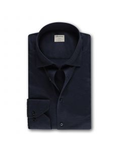 Navy Jersey Stretch Skjorta