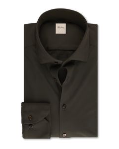 Slimline Grön Casual Jerseyskjorta