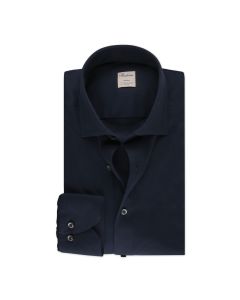 Navy Jersey Stretch Skjorta