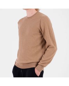 Beige Cashmere Tröja Rund Hals