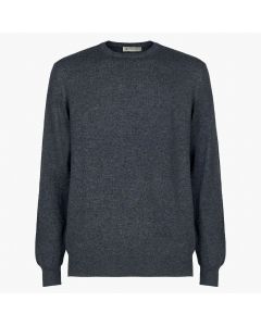 Mörkgrå Rundhals Cashmere Tröja