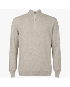 Ljusbrun Halv Zip Cashmere Tröja