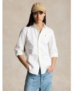 Vit Slim Fit Oxfordskjorta
