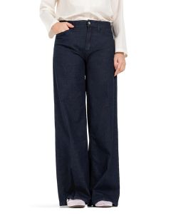 Mörkblå Amina Wide-leg Jeans