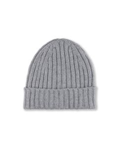 Grå Stickad Cashmere Mössa