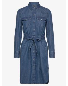 Blå Denim Midiklänning