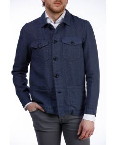 Marinblå Linne Overshirt