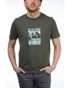 Grön T-shirt Strandtryck