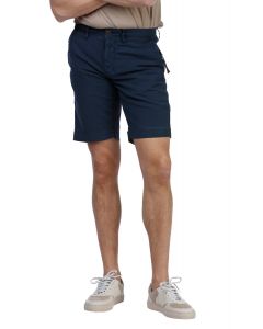 Navy Bomull Stretch Shorts