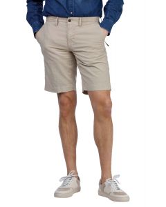Beige Bomull Stretch Shorts