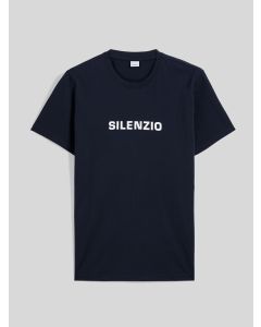 Marinblå Slienzio Print T-shirt