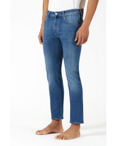 Mid Blue Light Washed Slim Fit Jeans