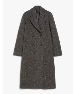 Mörkgrå Ull Tweed Kappa