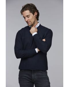 Navy Linnemix Honeycomb Tröja
