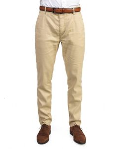 Beige Linnemix Chino